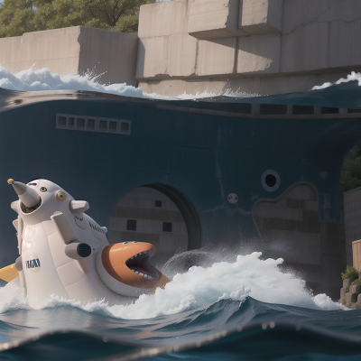 Image For Post Anime, swimming, bus, space shuttle, yeti, flood, HD, 4K, AI Generated Art