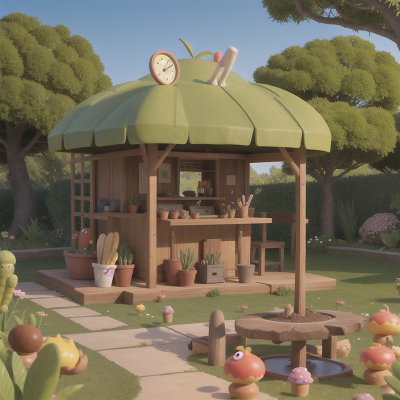 Image For Post Anime, garden, swamp, desert, hot dog stand, hidden trapdoor, HD, 4K, AI Generated Art
