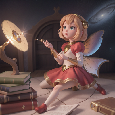 Image For Post Anime, fairy dust, book, space, camera, knight, HD, 4K, AI Generated Art