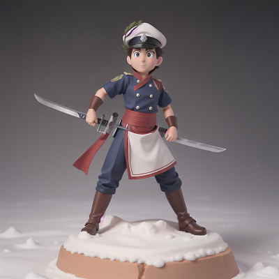 Image For Post Anime, police officer, snow, sword, chef, desert, HD, 4K, AI Generated Art
