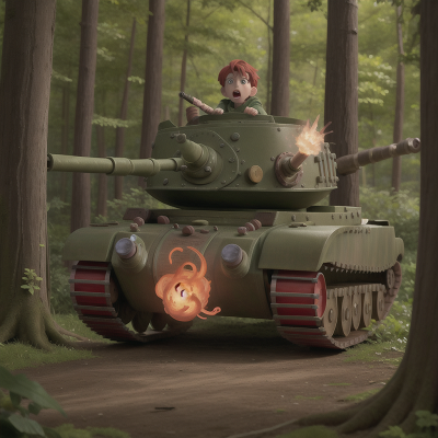 Image For Post Anime, tank, enchanted forest, doctor, anger, cursed amulet, HD, 4K, AI Generated Art
