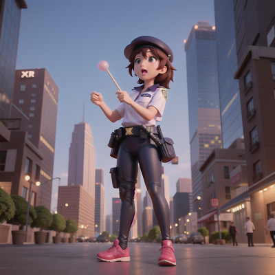 Image For Post Anime, police officer, fighting, bubble tea, bravery, skyscraper, HD, 4K, AI Generated Art