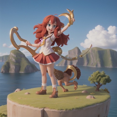 Image For Post Anime, harp, island, school, griffin, crystal, HD, 4K, AI Generated Art