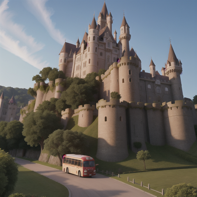 Image For Post Anime, unicorn, ghost, monkey, medieval castle, bus, HD, 4K, AI Generated Art