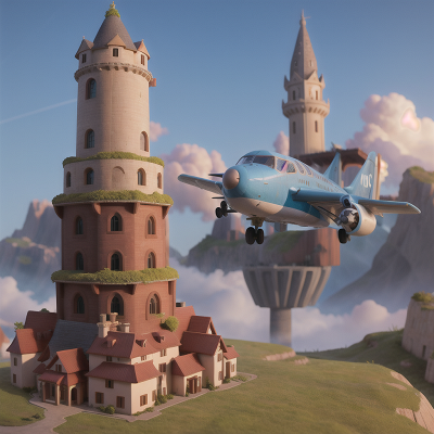 Image For Post Anime, airplane, yeti, book, tower, knight, HD, 4K, AI Generated Art