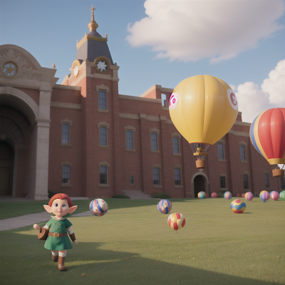 Image For Post Anime, museum, carnival, elf, balloon, hail, HD, 4K, AI Generated Art