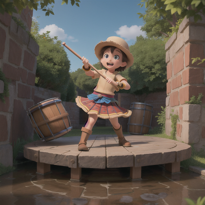 Image For Post Anime, drum, flute, hidden trapdoor, surprise, bravery, HD, 4K, AI Generated Art