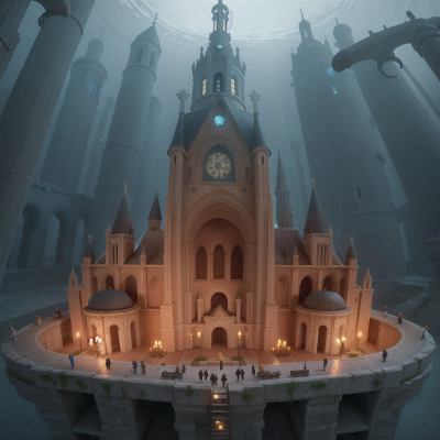 Image For Post Anime, underwater city, city, cathedral, villain, betrayal, HD, 4K, AI Generated Art