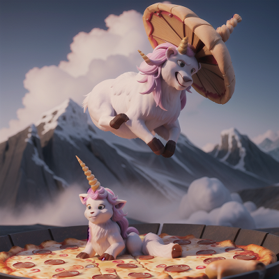 Image For Post Anime, yeti, market, pizza, unicorn, tornado, HD, 4K, AI Generated Art