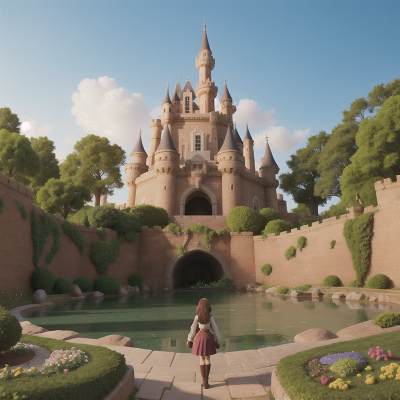 Image For Post Anime, garden, drought, castle, cave, park, HD, 4K, AI Generated Art