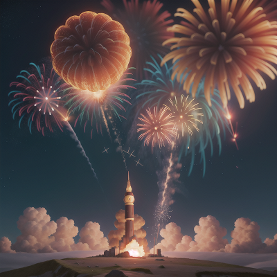 Image For Post Anime, space, fireworks, key, earthquake, fire, HD, 4K, AI Generated Art