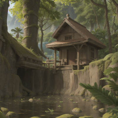 Image For Post Anime, key, jungle, mountains, king, swamp, HD, 4K, AI Generated Art