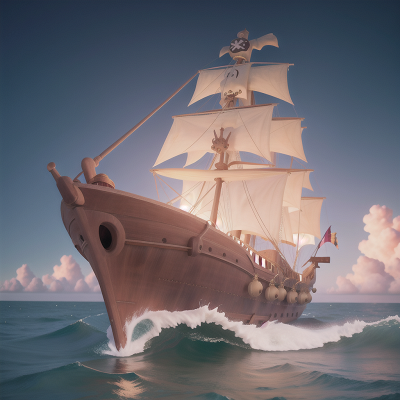 Image For Post Anime, ocean, pirate ship, holodeck, witch, desert, HD, 4K, AI Generated Art