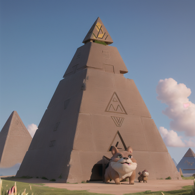 Image For Post Anime, bus, ogre, holodeck, pyramid, dog, HD, 4K, AI Generated Art