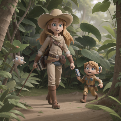 Image For Post Anime, cowboys, robot, jungle, bravery, book, HD, 4K, AI Generated Art