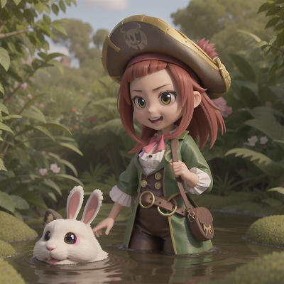Image For Post Anime, hail, rabbit, swamp, pirate, dog, HD, 4K, AI Generated Art