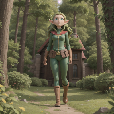 Image For Post Anime, forest, superhero, elf, castle, artificial intelligence, HD, 4K, AI Generated Art