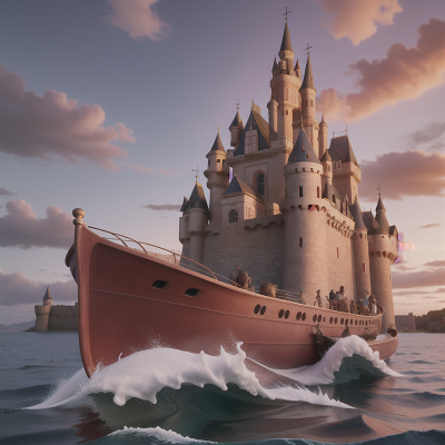 Image For Post Anime, boat, medieval castle, detective, tiger, hail, HD, 4K, AI Generated Art