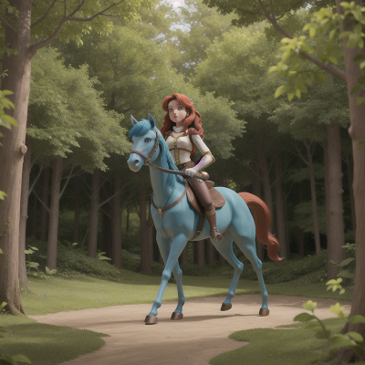 Image For Post Anime, enchanted forest, bravery, centaur, cyborg, holodeck, HD, 4K, AI Generated Art