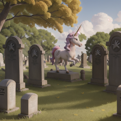 Image For Post Anime, unicorn, fox, umbrella, ancient scroll, haunted graveyard, HD, 4K, AI Generated Art