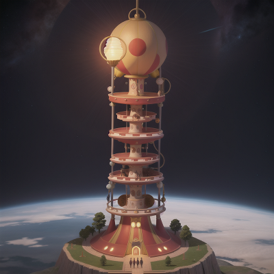 Image For Post Anime, circus, space, lamp, wizard, tower, HD, 4K, AI Generated Art