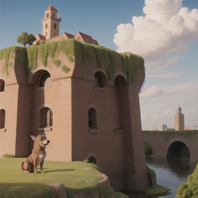 Image For Post Anime, museum, tower, drought, dog, storm, HD, 4K, AI Generated Art