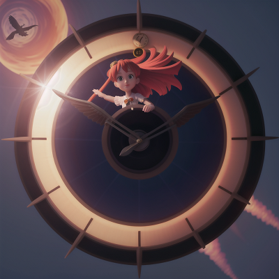 Image For Post Anime, solar eclipse, bird, clock, queen, train, HD, 4K, AI Generated Art