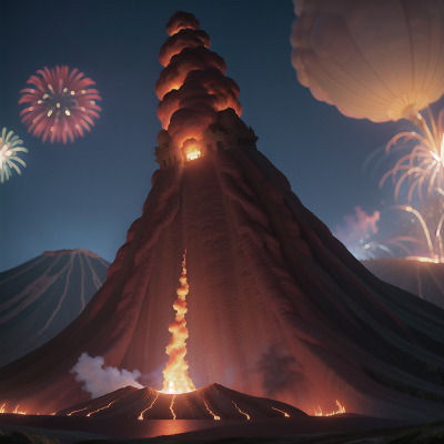 Image For Post Anime, volcano, ocean, tornado, haunted mansion, fireworks, HD, 4K, AI Generated Art