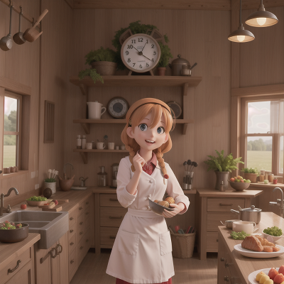 Image For Post Anime, joy, clock, scientist, farm, chef, HD, 4K, AI Generated Art