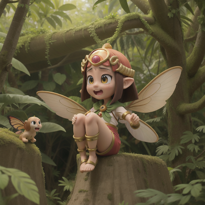 Image For Post Anime, jungle, crying, flying, sphinx, fairy, HD, 4K, AI Generated Art