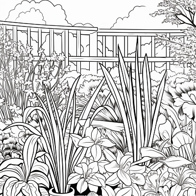 Image For Post Botanical Garden Floral Fiesta - Printable Coloring Page