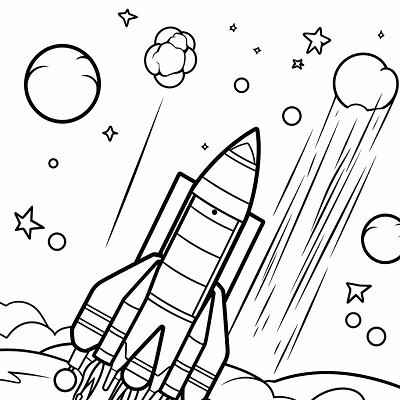 Image For Post | A rocket taking off with stars twinkling in the background; clean lines and basic shapes.printable coloring page, black and white, free download - [Coloring Pages for Girls ](https://hero.page/coloring/coloring-pages-for-girls-printable-art-cute-designs-fun-colors)