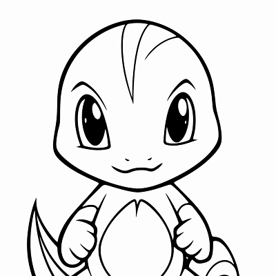 Image For Post | Charmander in a moment of adventure; simple lines encapsulating cartoonish features. printable coloring page, black and white, free download - [Pokemon Drawing Sketch Coloring Pages ](https://hero.page/coloring/pokemon-drawing-sketch-coloring-pages-fun-for-adults-and-kids)