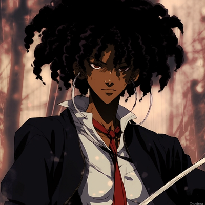 Image For Post | Detailed close-up of Afro Samurai's face, realistic shading and smooth lines. stunning black anime characters pfp - [Amazing Black Anime Characters pfp](https://hero.page/pfp/amazing-black-anime-characters-pfp)