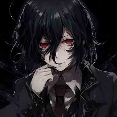 Image For Post | Close up of Sebastian's face in Black Butler, definition of gothic aesthetics with dramatic depth and shadowing. gothic aesthetics in anime pfp - [Goth Anime PFP Gallery](https://hero.page/pfp/goth-anime-pfp-gallery)