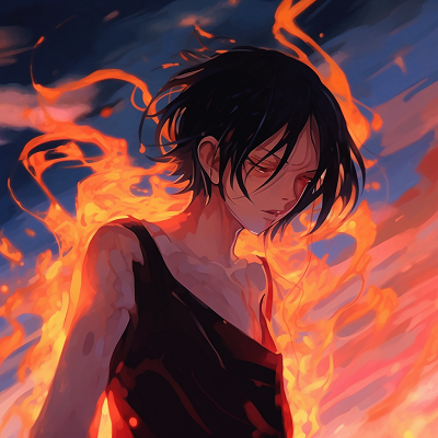 Image For Post | Portrait of a female warrior with fire emerging from her hands, detailed anatomy and strong shadows. female fire anime pfp - [Fire Anime PFP Space](https://hero.page/pfp/fire-anime-pfp-space)