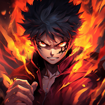 Image For Post | Front view portrait of a furious anime character surrounded by fire, displaying the high contrast and meticulous details. creative fire anime pfp - [Fire Anime PFP Space](https://hero.page/pfp/fire-anime-pfp-space)