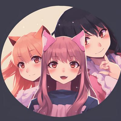 Image For Post | Anime friends in pastel shades, light color palette and detailed costumes. anime 3 matching pfp cute edition - [Anime 3 Matching Pfp Top Picks](https://hero.page/pfp/anime-3-matching-pfp-top-picks)