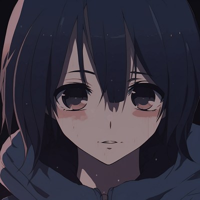 Image For Post | Anime character with a hopeless stare, dark shadows under eyes and minimalist background. depicted sadness in anime pfp - [Anime Sad Pfp Central](https://hero.page/pfp/anime-sad-pfp-central)