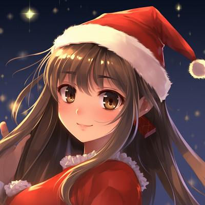 Image For Post Anime Girl Sipping Hot Chocolate - anime girl christmas pfp