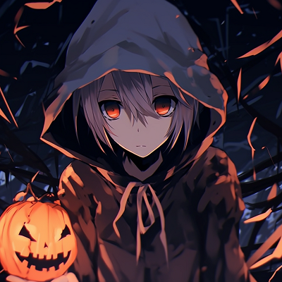 Image For Post | Character akin to a ghoul with glowing effects and deep contrasting shadows. innovative halloween anime pfp - [Halloween Anime PFP Collection](https://hero.page/pfp/halloween-anime-pfp-collection)