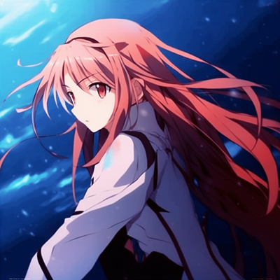 Image For Post | Asuna from Sword Art Online in action pose, fluid animation and vibrant hues. captivating anime pfp gifs index - [Center for Anime PFP GIFs Research](https://hero.page/pfp/center-for-anime-pfp-gifs-research)