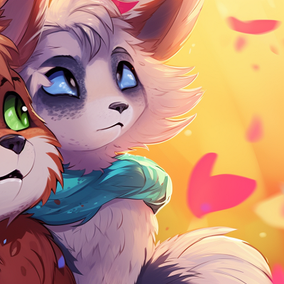 Image For Post | Two furry characters in the midst of a dreamy forest, their fur and eyes shimmering with vibrant hues. furry matching pfp ideas pfp for discord. - [furry matching pfp, aesthetic matching pfp ideas](https://hero.page/pfp/furry-matching-pfp-aesthetic-matching-pfp-ideas)
