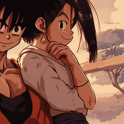 Image For Post | Goku and Chichi under an azure sky, earthy shades with bold outlines. goku and chichi love moments pfp for discord. - [goku and chichi matching pfp, aesthetic matching pfp ideas](https://hero.page/pfp/goku-and-chichi-matching-pfp-aesthetic-matching-pfp-ideas)