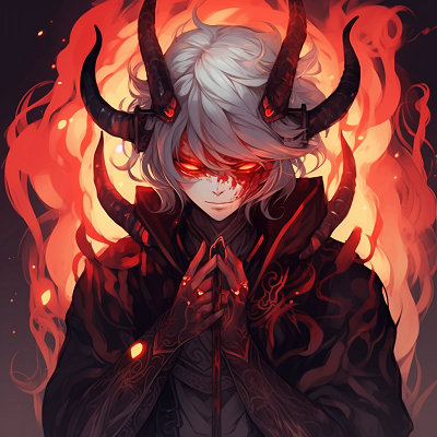 Image For Post Glowing Demon Portrait - radiant anime demon pfp
