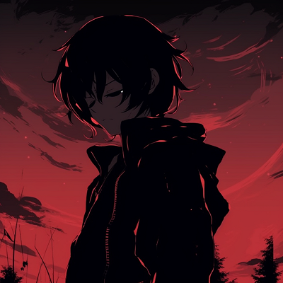 Image For Post | Dark aesthetic anime character under a red glow, high contrast and vivid palette. diverse selection of anime pfp dark aesthetic pfp for discord. - [anime pfp dark aesthetic Collection](https://hero.page/pfp/anime-pfp-dark-aesthetic-collection)