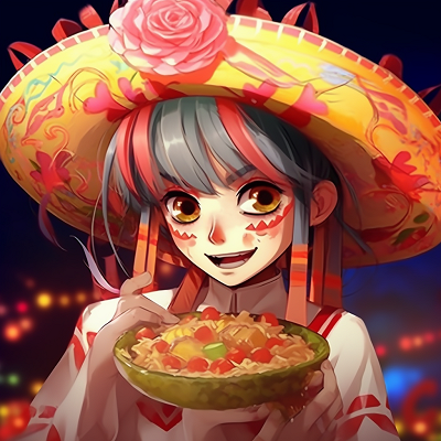 Image For Post | Anime girl with Day of the Dead skull makeup, vibrant colors and soft shading. mexican anime pfp girls pfp for discord. - [Mexican Anime Pfp Collection](https://hero.page/pfp/mexican-anime-pfp-collection)