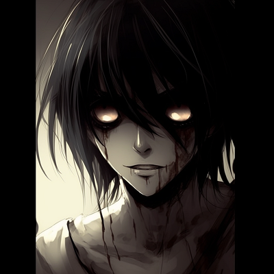 Image For Post | Attack on Titan's Eren Yeager mid-transformation into a titan, intense expressions and muted tones. scary anime pfp for boys pfp for discord. - [Scary Anime PFP Collection](https://hero.page/pfp/scary-anime-pfp-collection)