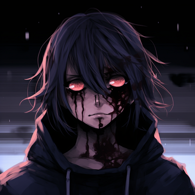 Image For Post | A dark energy manifestation with glowing eyes in an anime style, stark highlights and dynamic composition. macabre scary anime pfp pfp for discord. - [Scary Anime PFP Collection](https://hero.page/pfp/scary-anime-pfp-collection)