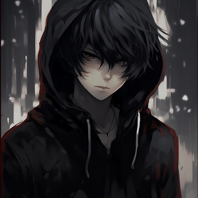 Image For Post | Anime boy shrouded in black, accentuating the mystery and depth of the character. anime boy pfp aesthetic in black pfp for discord. - [Anime Boy PFP Aesthetic Selection](https://hero.page/pfp/anime-boy-pfp-aesthetic-selection)